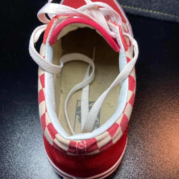 Vans Old Skool Red Checkerboard Suede Casual Skate Shoes Men's Size 6.5 W 8 - Picture 7 of 12